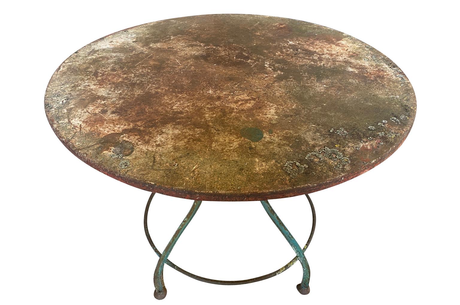 French Early 20th Century Garden Table In Good Condition For Sale In Atlanta, GA