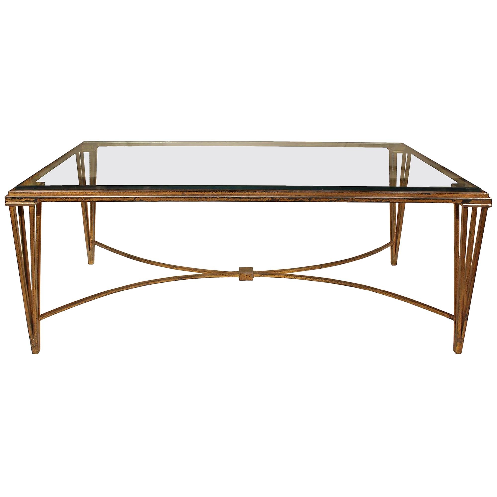 20th Century, French Rattan Coffee Table Signed by Grange, 1980s at 1stDibs