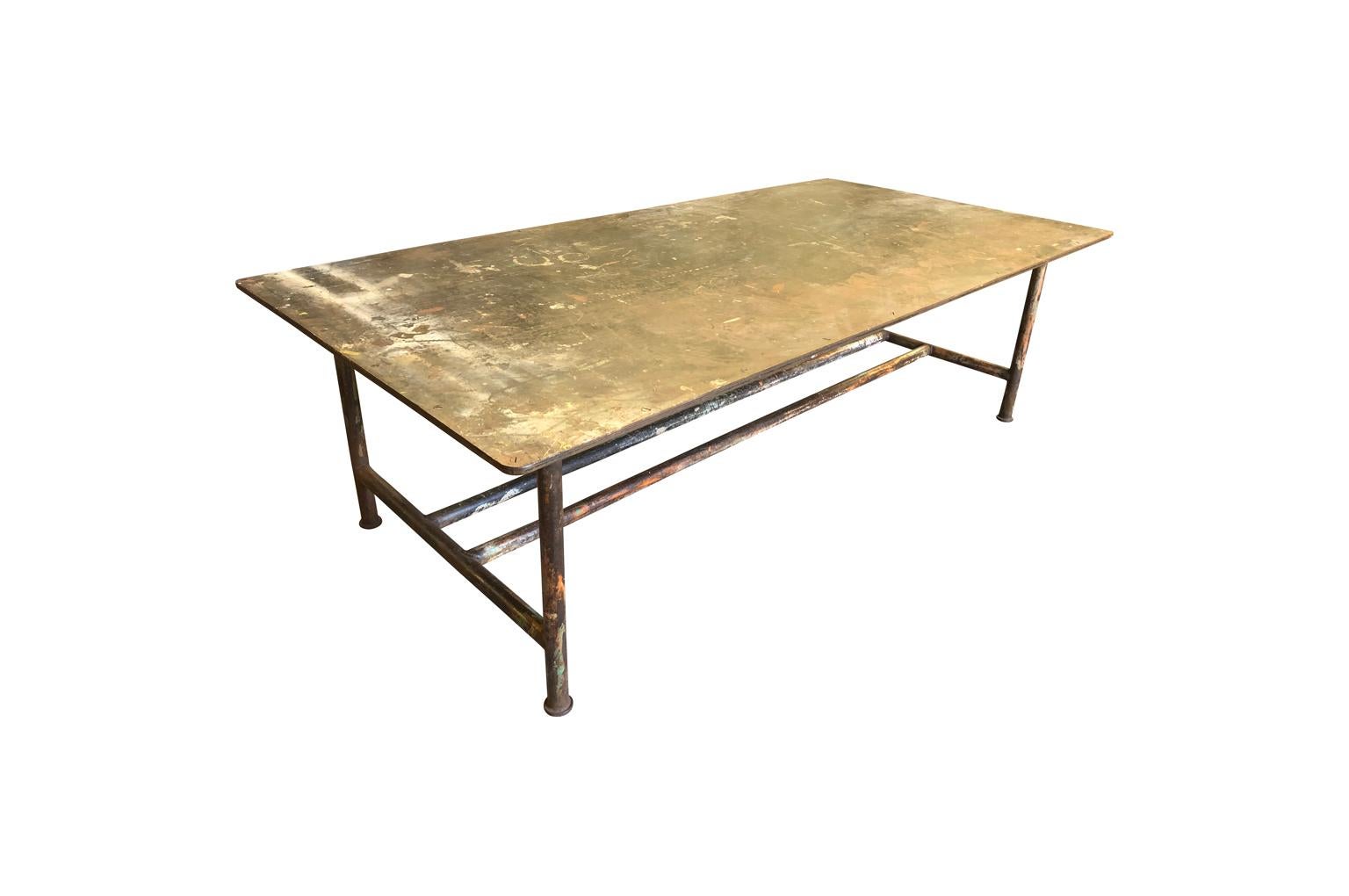 French Early 20th Century Iron Work Table In Good Condition In Atlanta, GA