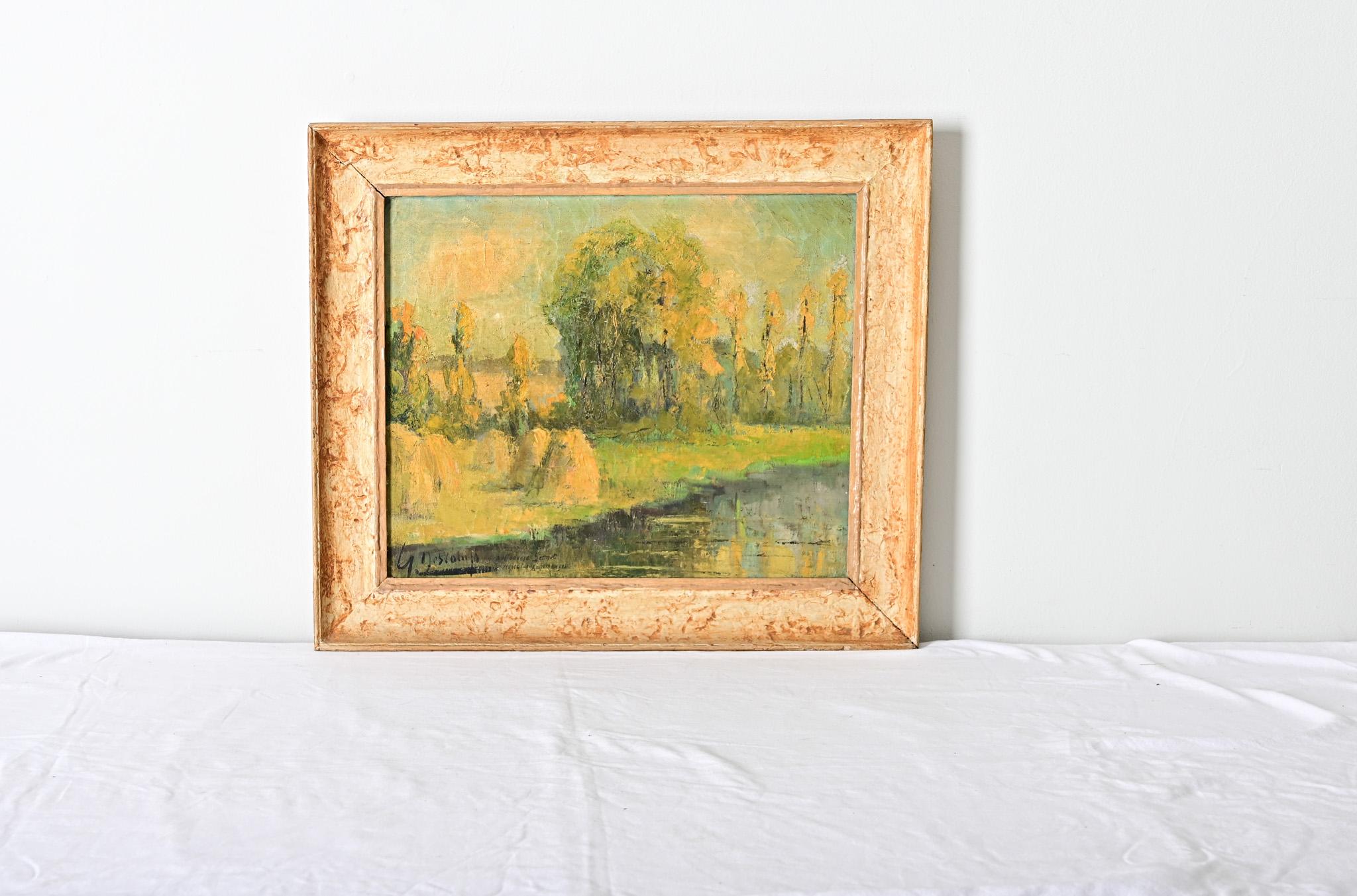 Modern French Early 20th Century Landscape by Descamps For Sale