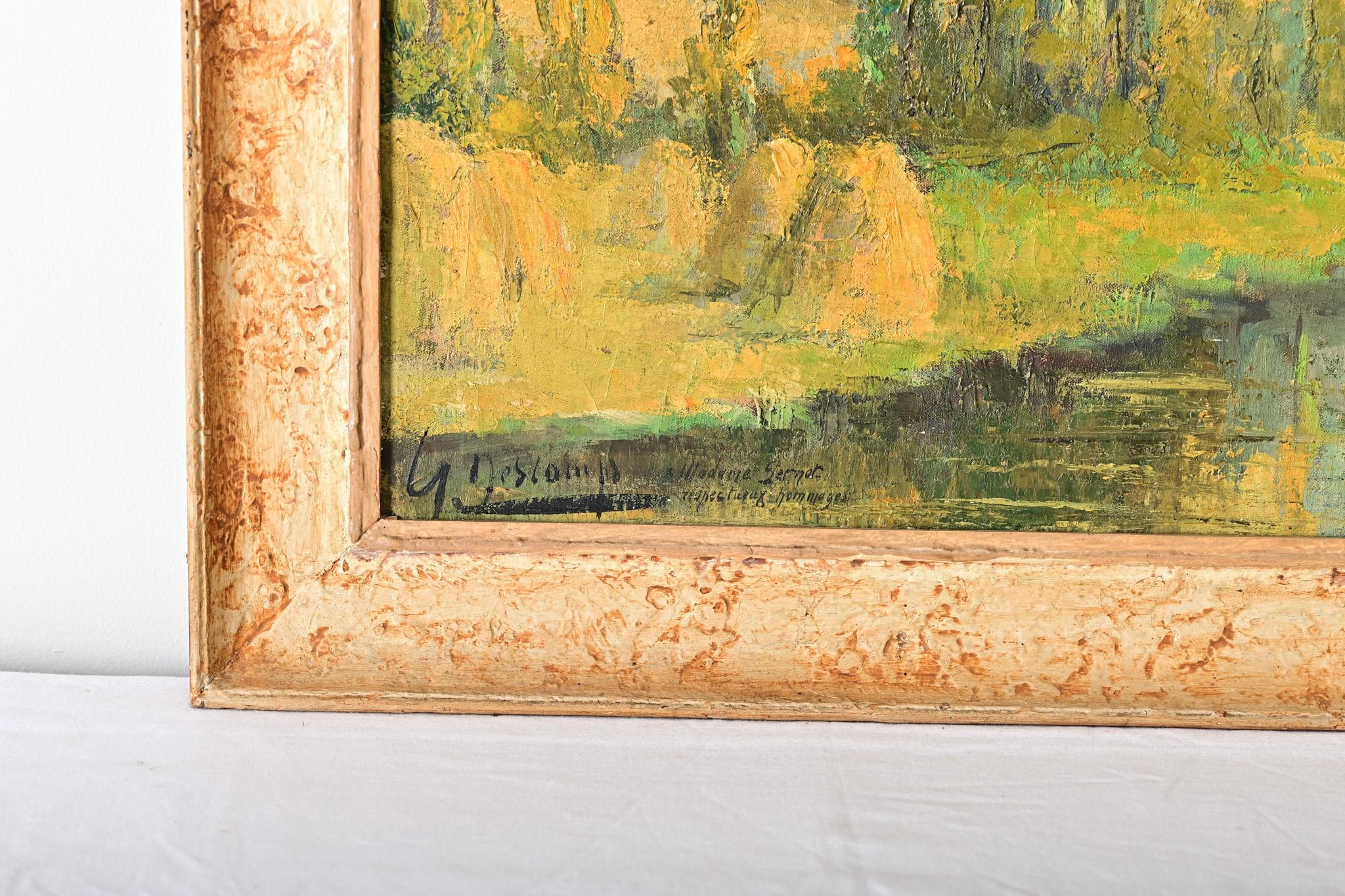 French Early 20th Century Landscape by Descamps In Good Condition For Sale In Baton Rouge, LA