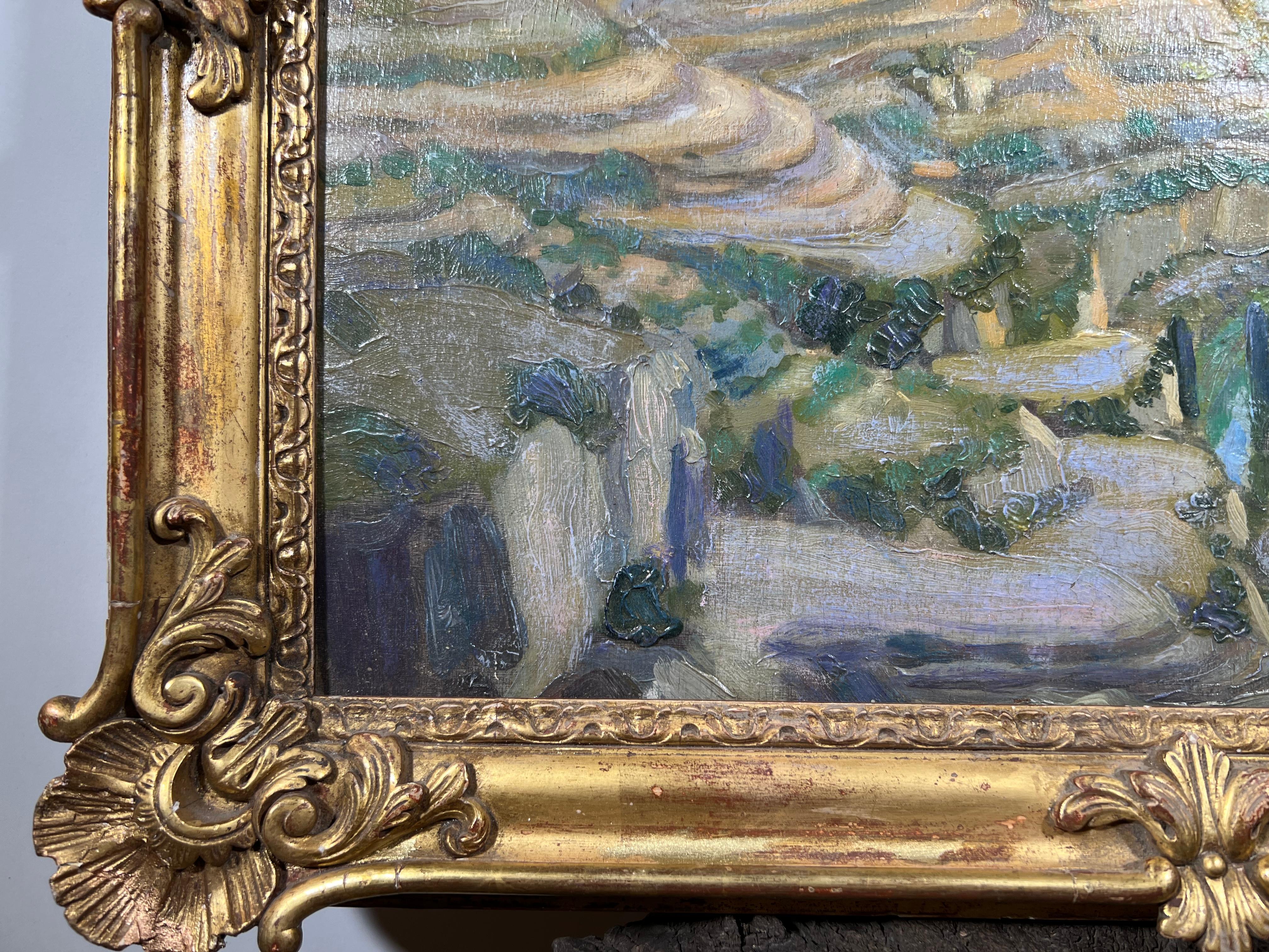 Peinture de paysage française du début du XXe siècle en vente 3