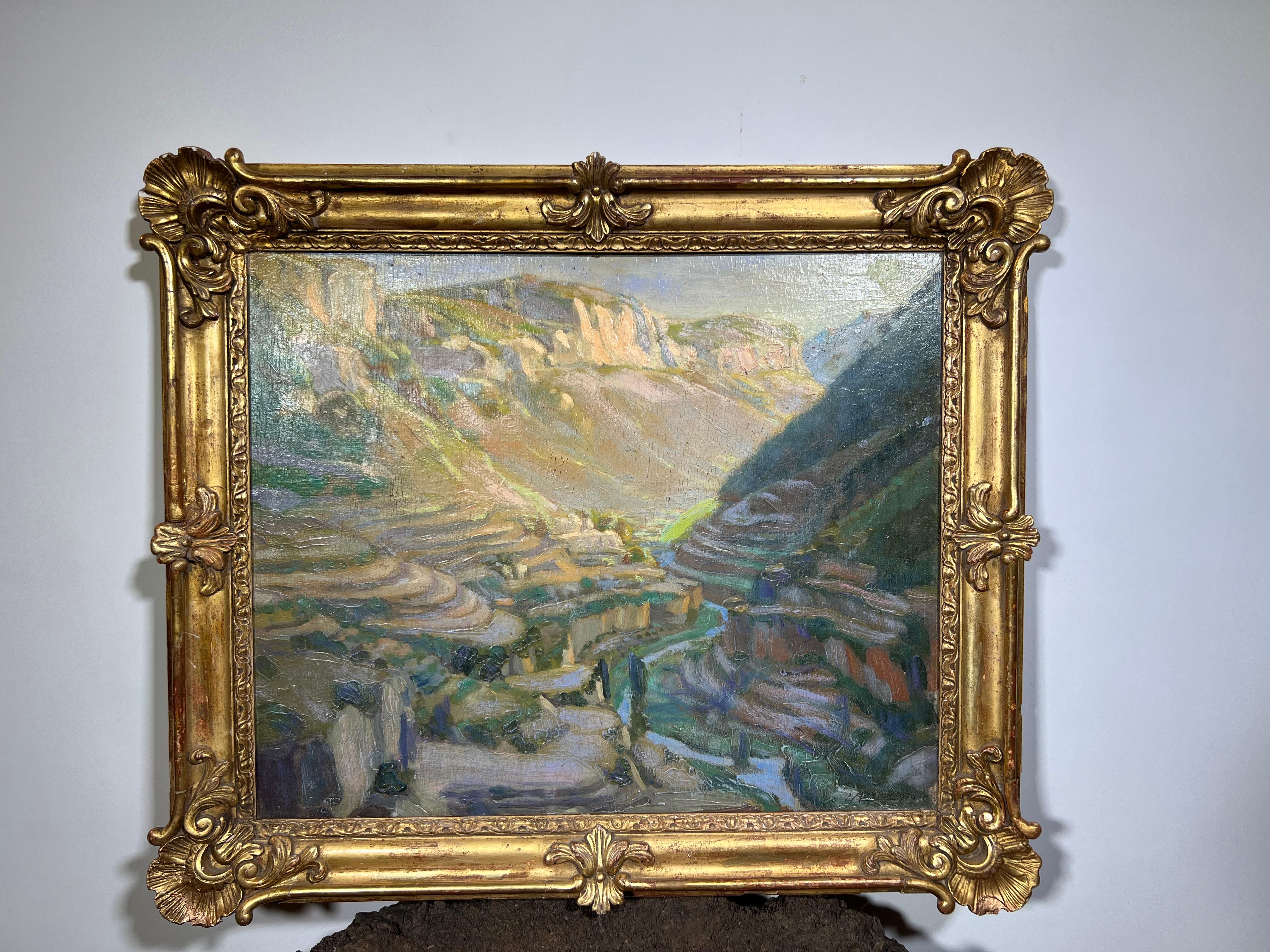 French Early 20th Century Landscape Painting In Good Condition For Sale In Atlanta, GA
