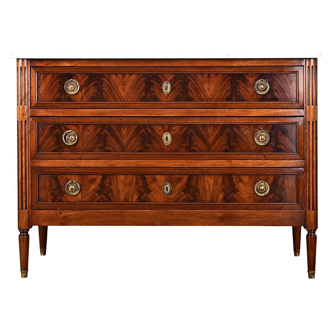 French Early 20th Century Louis XVI Style Commode For Sale