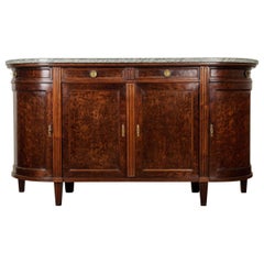 French Early 20th Century Mahogany Demilune Louis XVI-Style Enfilade