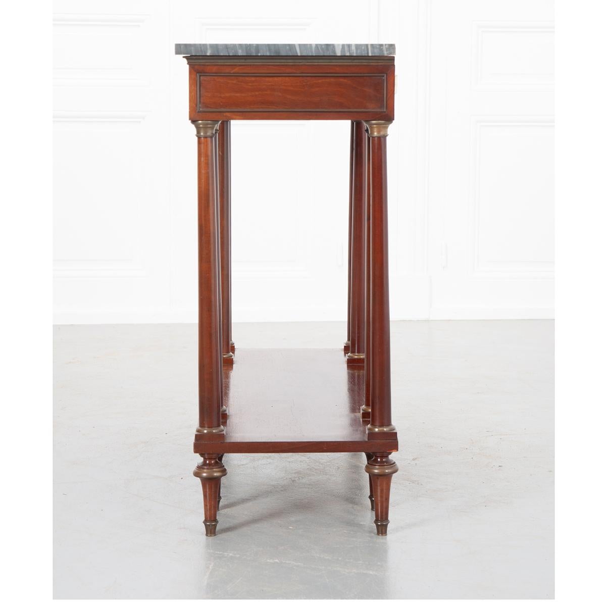 French Early 20th Century Mahogany Empire Style Console 1