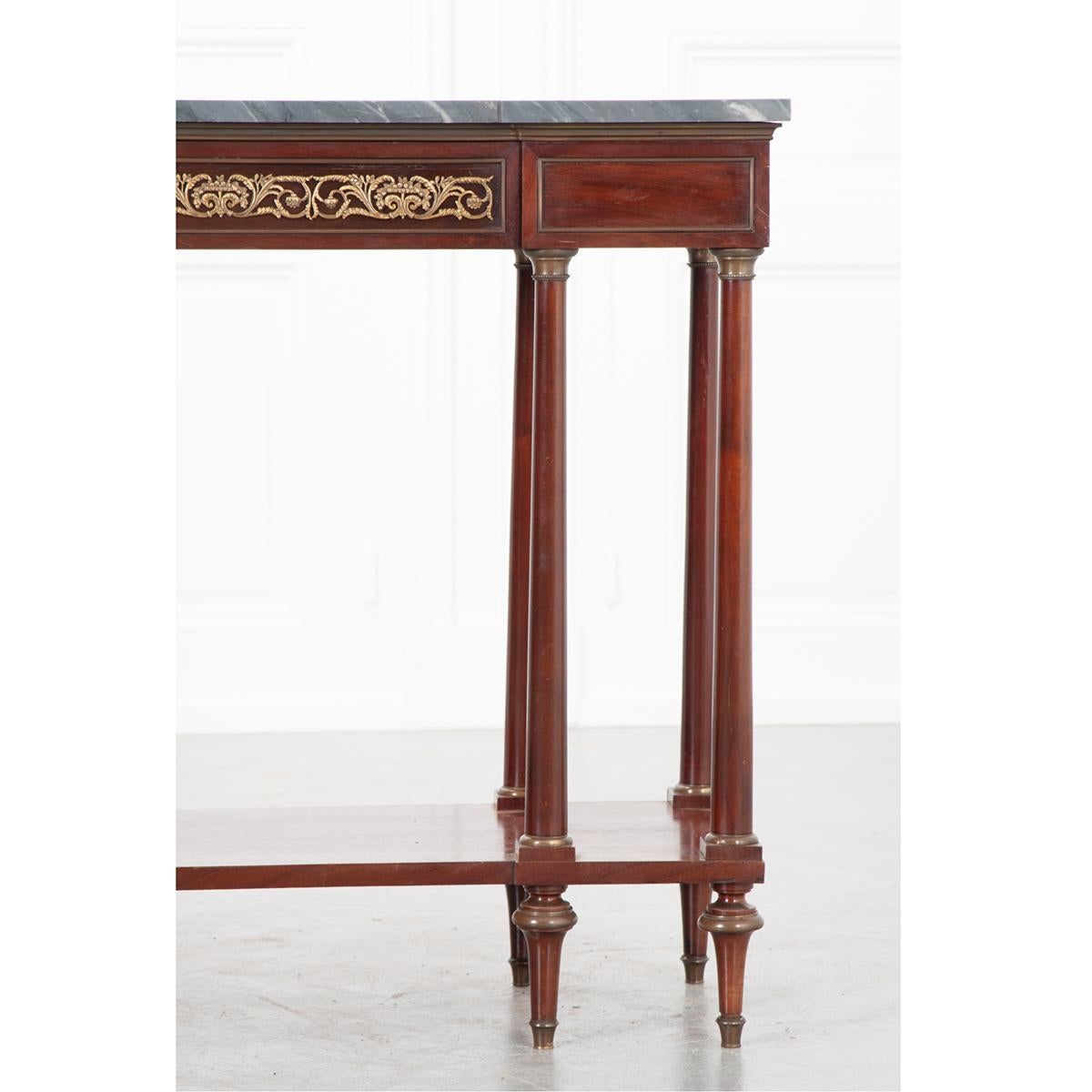 French Early 20th Century Mahogany Empire Style Console 3