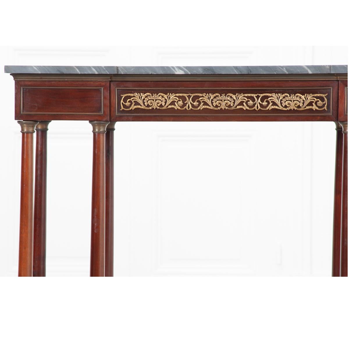 French Early 20th Century Mahogany Empire Style Console 4