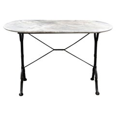 French Early 20th Century Marble-Top Bistro Table