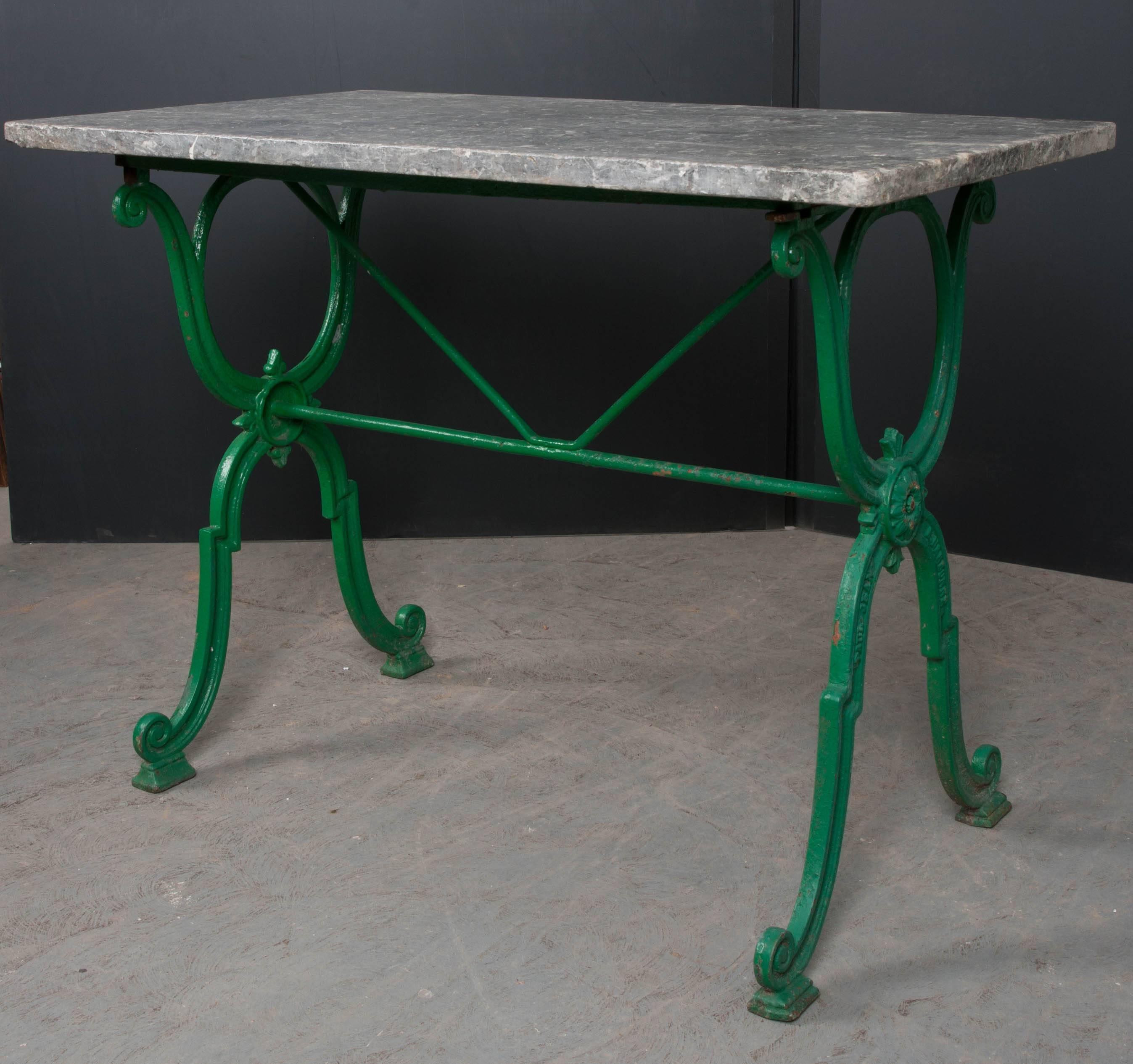 French Early 20th Century Marble Top Garden Table 6