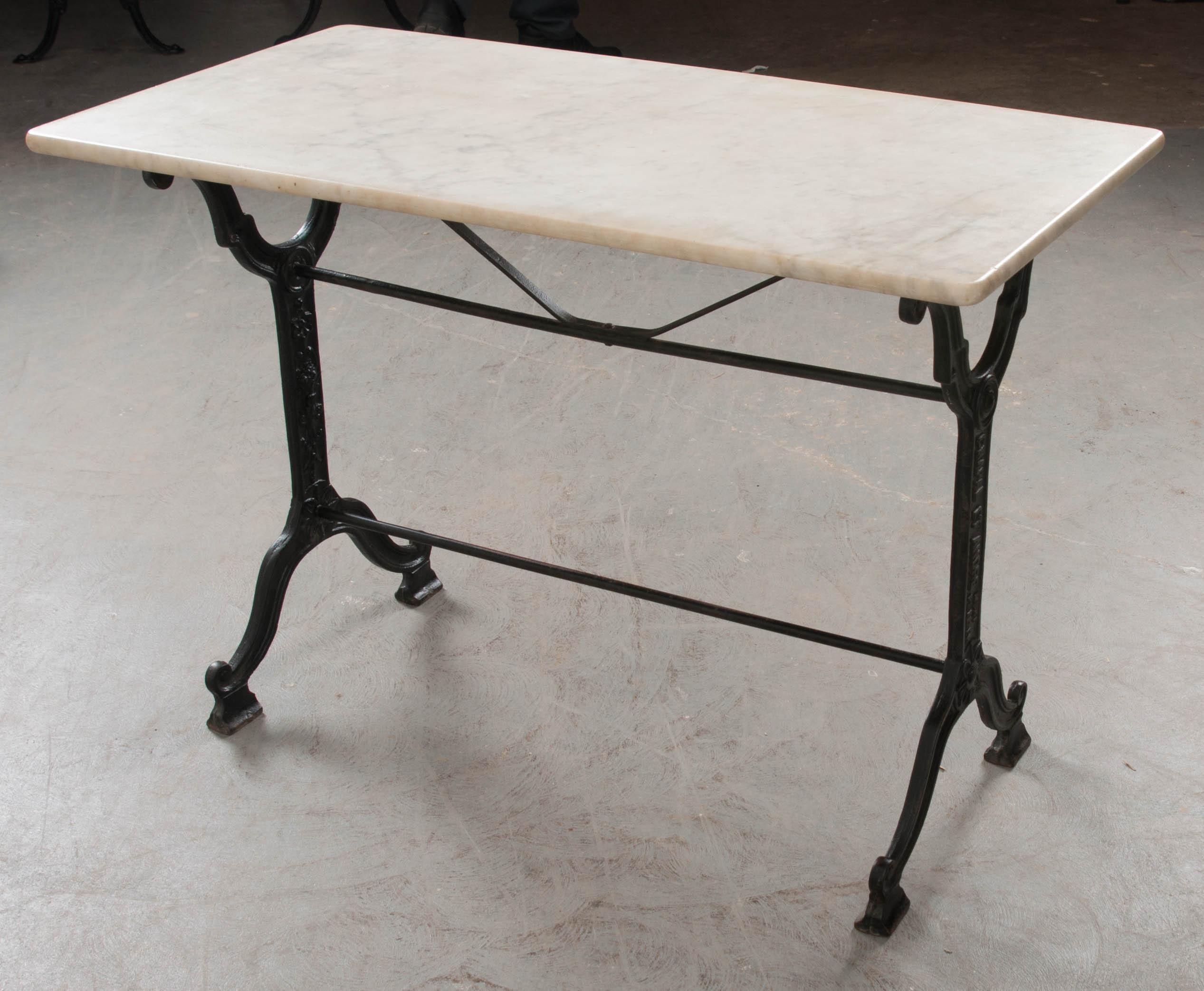French Early 20th Century Marble Top Garden Table 5