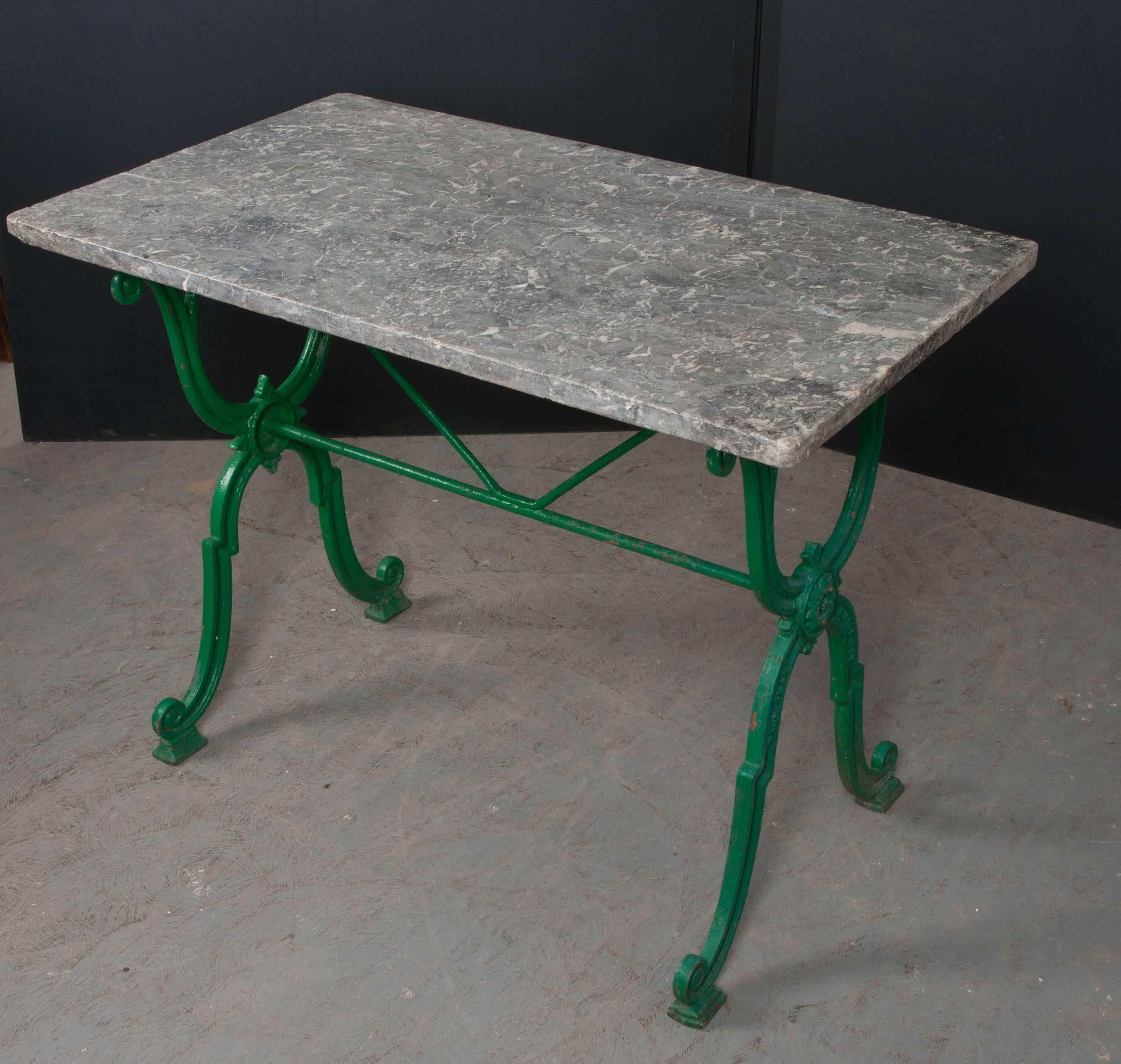 French Early 20th Century Marble Top Garden Table 7