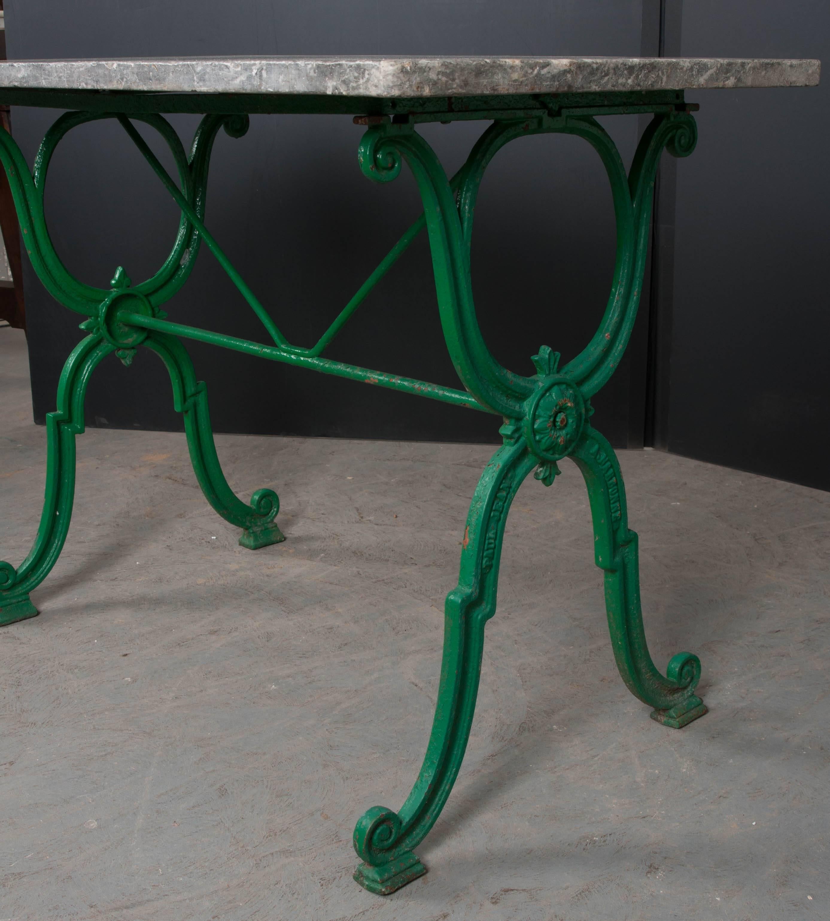 French Early 20th Century Marble Top Garden Table 8