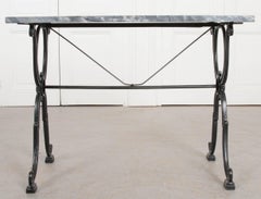 French Early 20th Century Marble-Top Garden Table