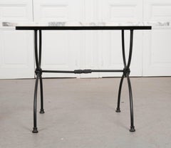 French Early 20th Century Marble-Top Garden Table