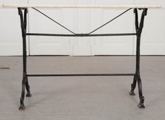 French Early 20th Century Marble Top Garden Table