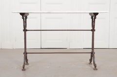 French Early 20th Century Marble-Top Garden Table