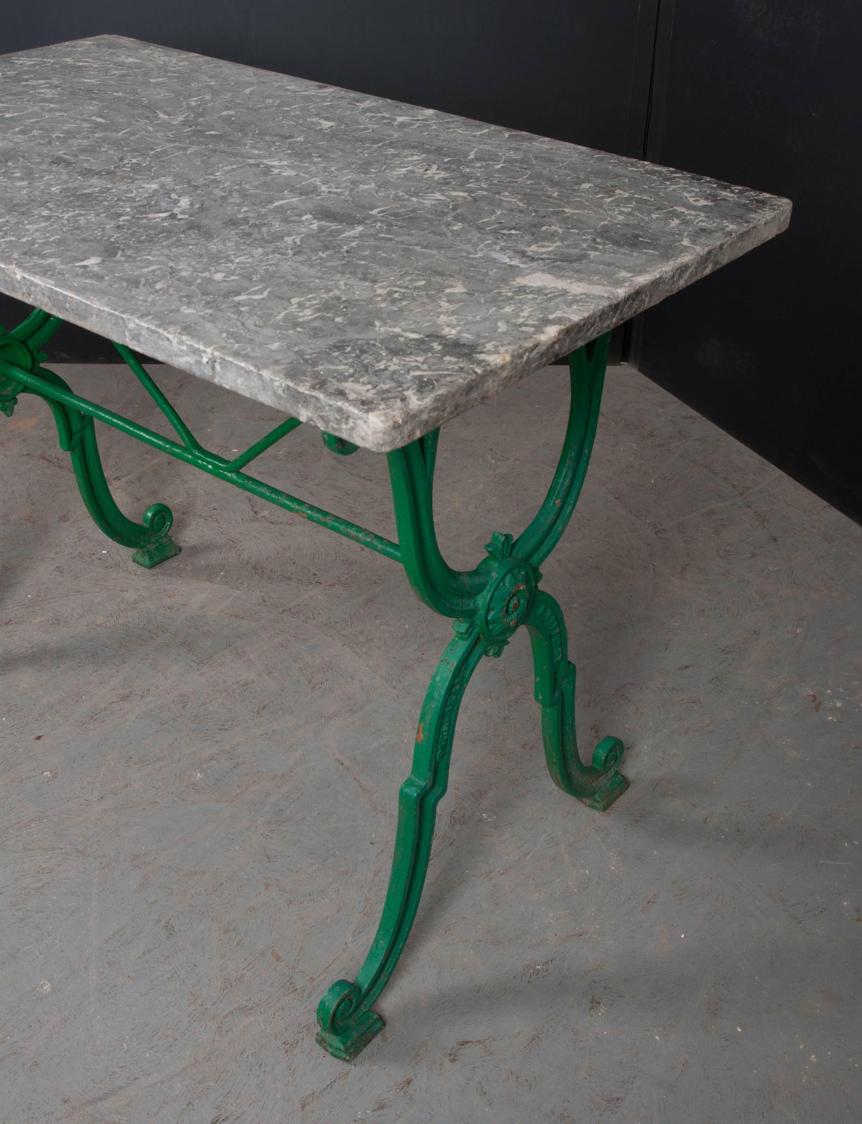 French Early 20th Century Marble Top Garden Table 5