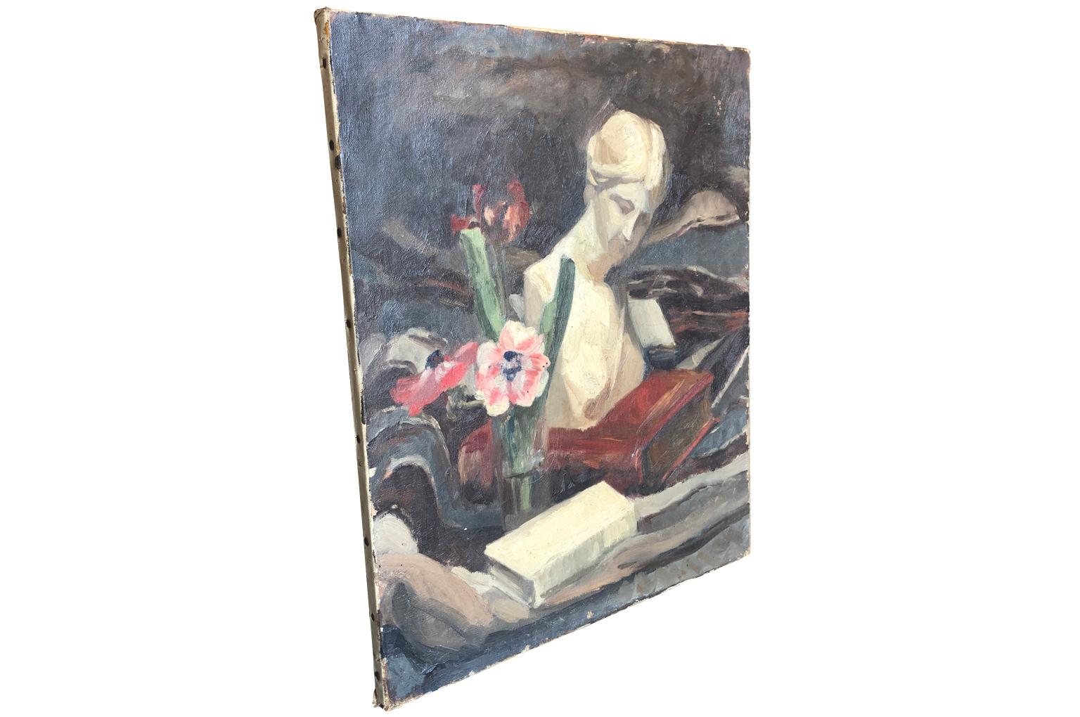 Canvas French Early 20th Century Nature Morte Oil Painting For Sale