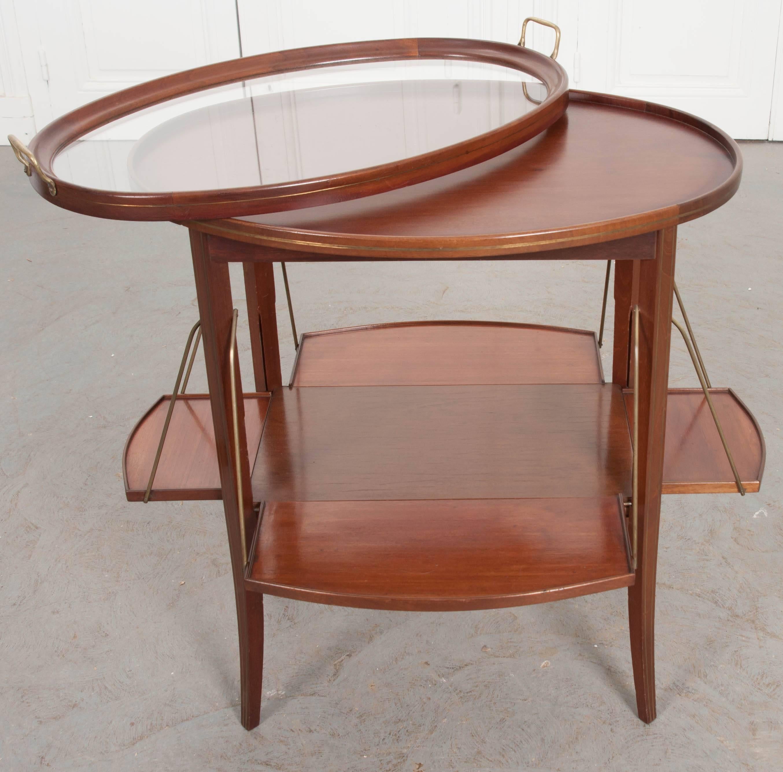 French Early 20th Century Oval Mahogany Tea Table 4