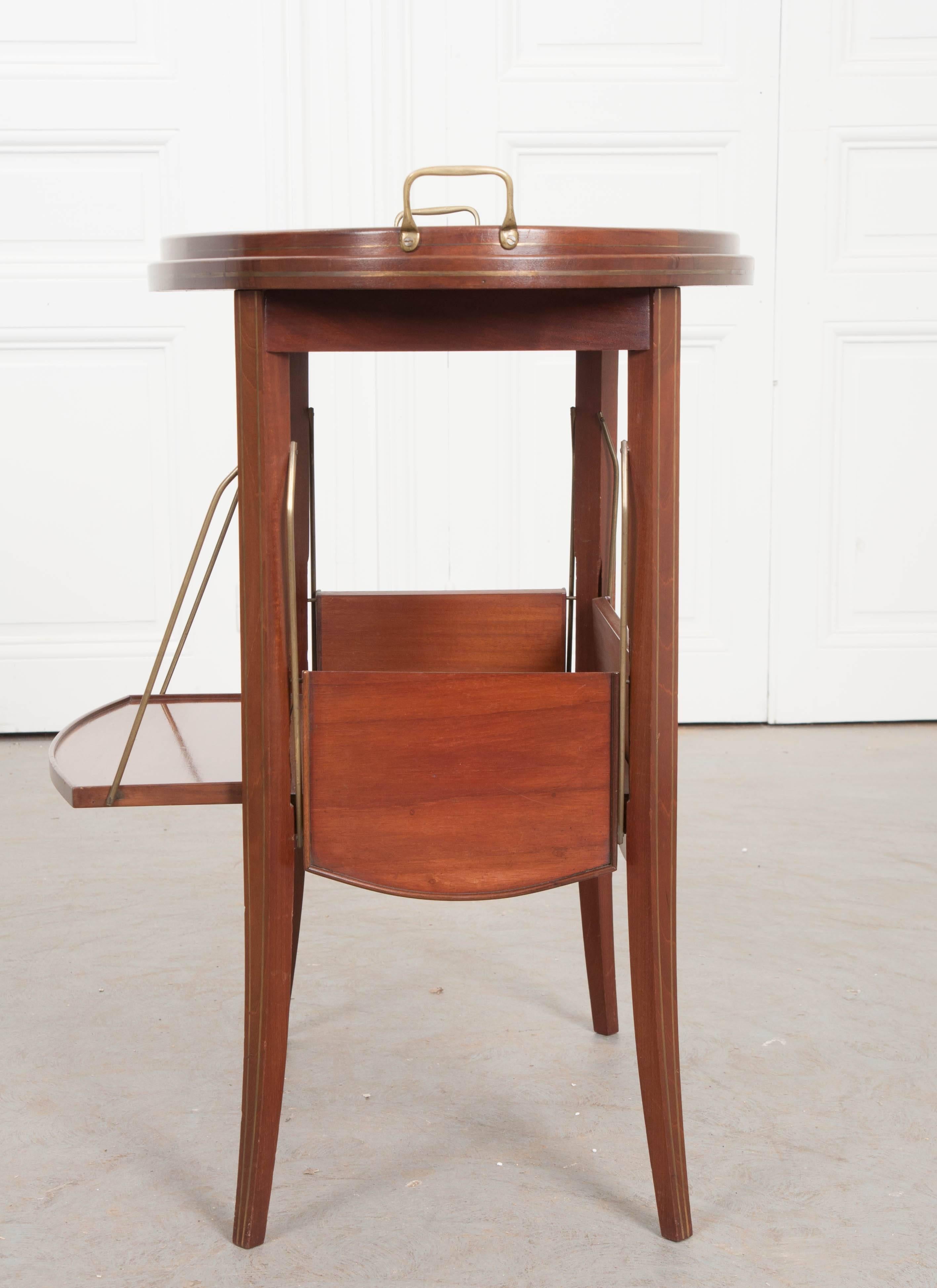 French Early 20th Century Oval Mahogany Tea Table 9