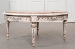 French Early 20th Century Painted Marble Top Coffee Table