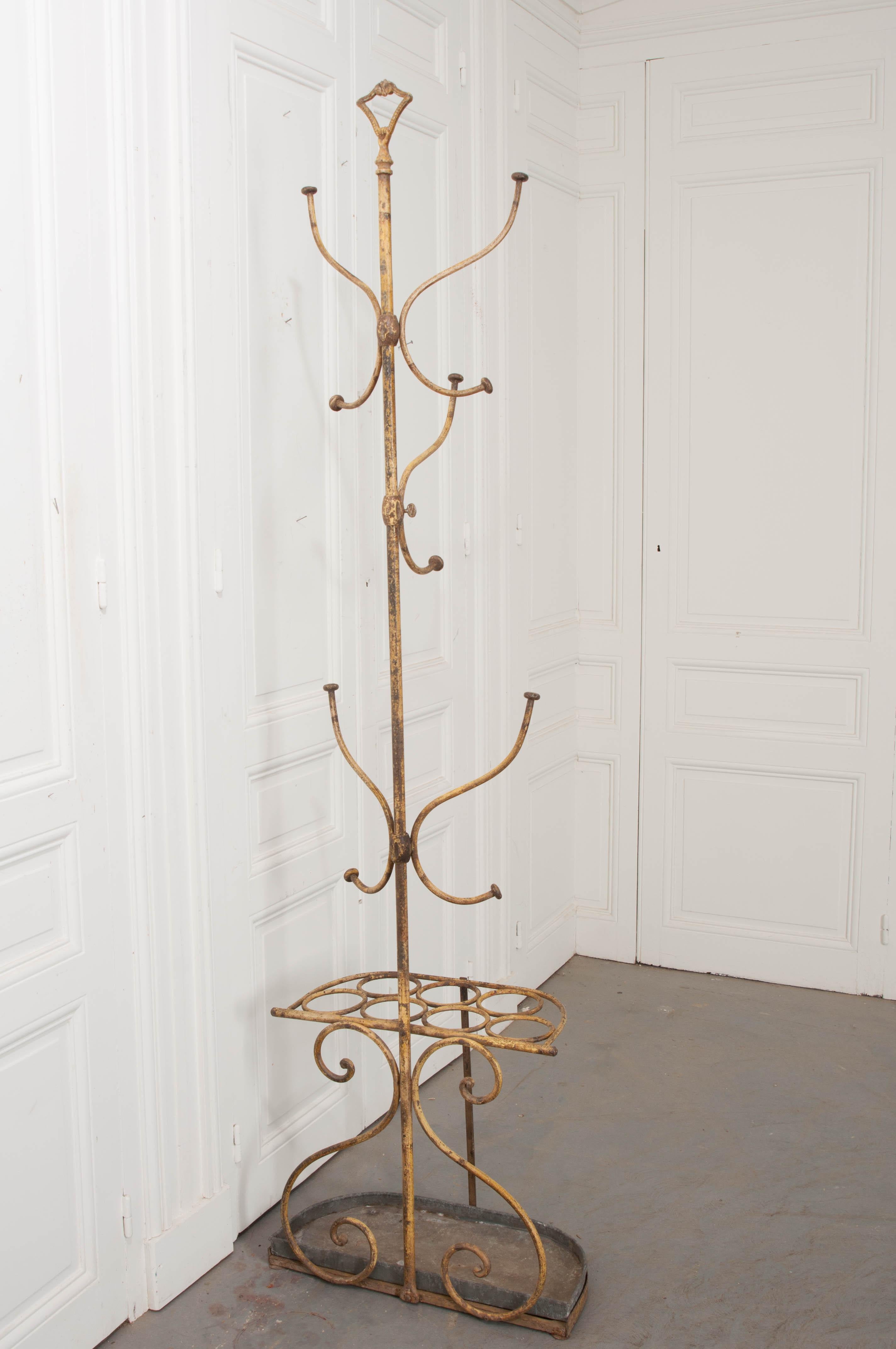 French Early 20th Century Painted Metal Hall Tree 8