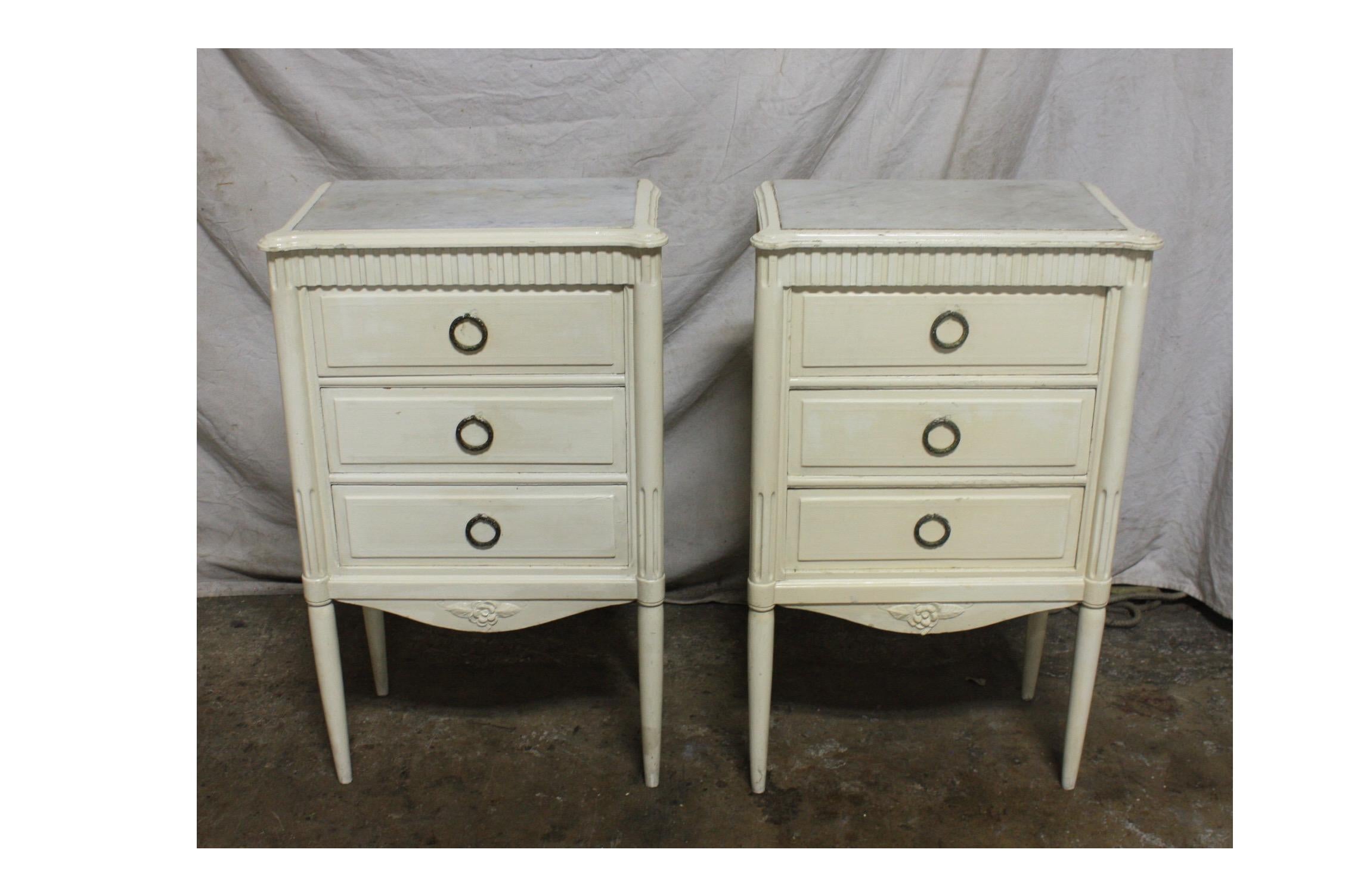 French early 20th century pair of night stands.