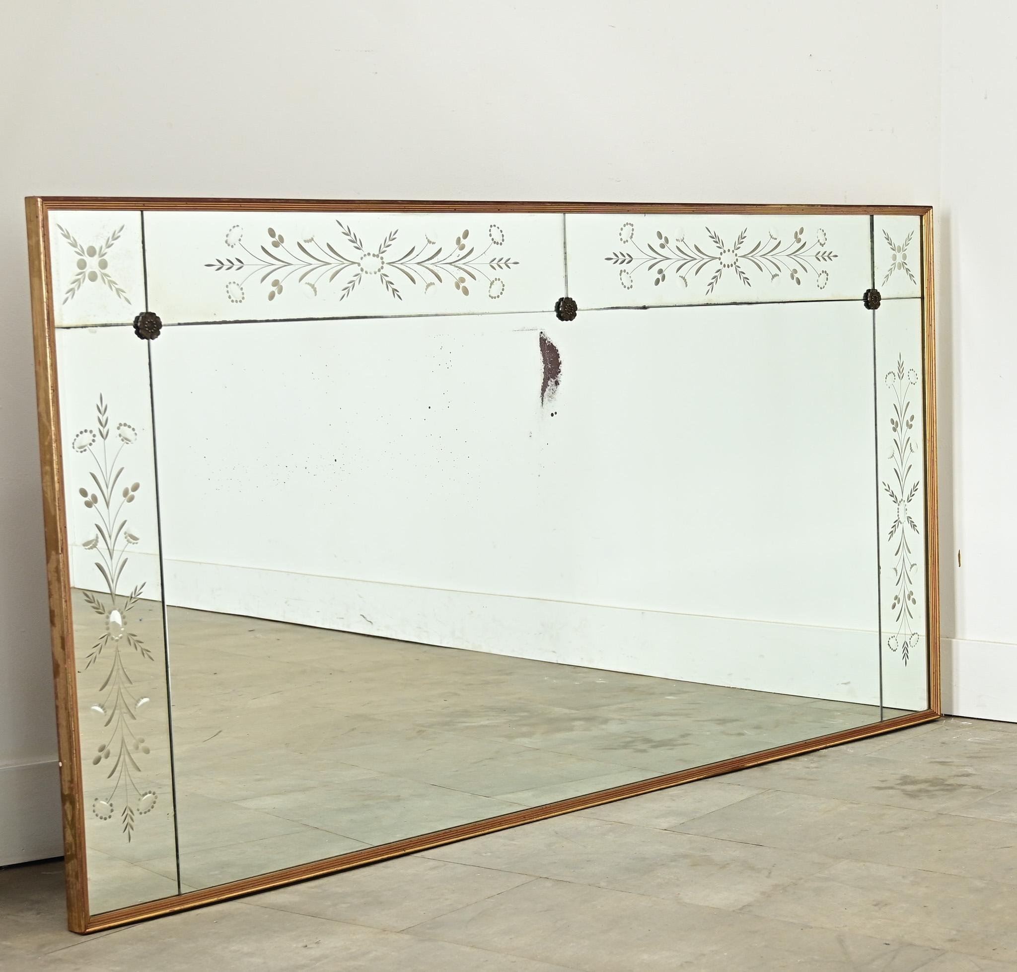 Verre Miroir de bistrot parisien français du début du 20e siècle en vente