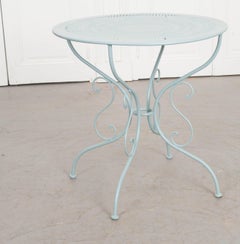 French Early 20th Century Round Painted Garden Table