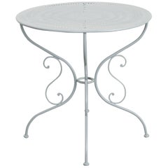 French Early 20th Century Round Painted Garden Table
