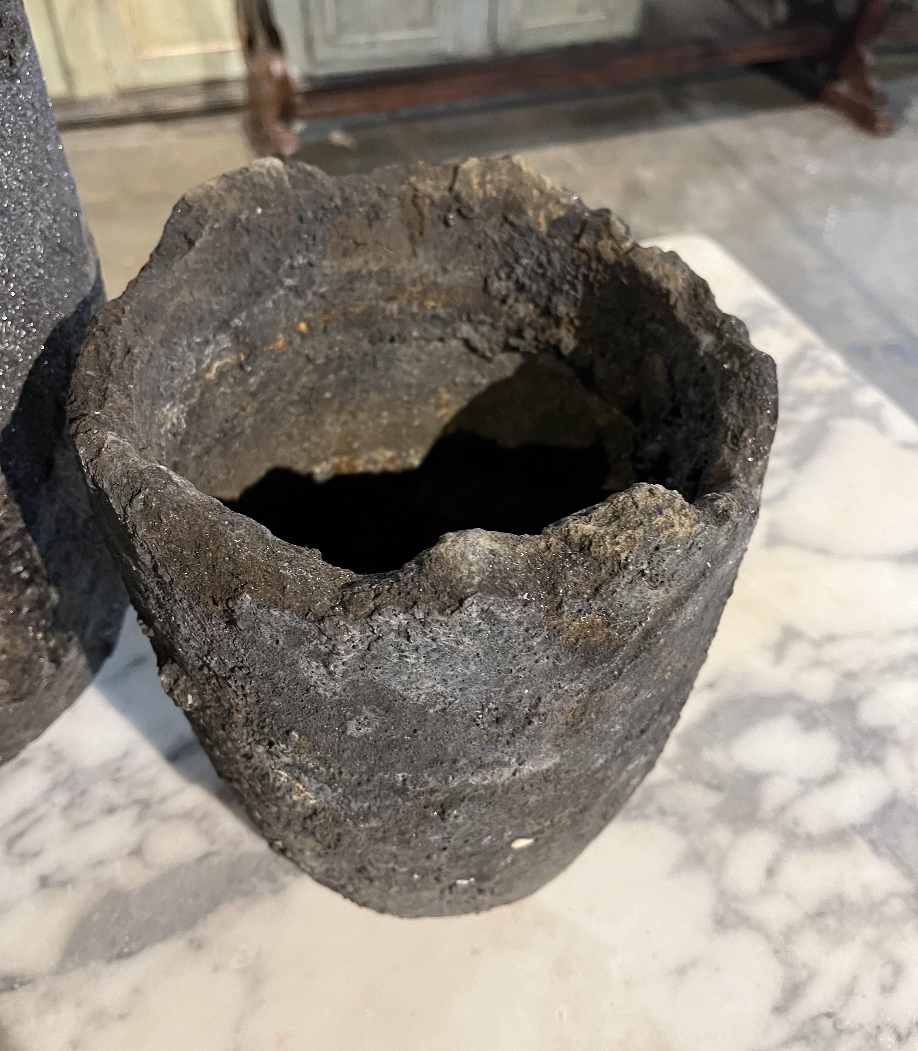 Lava French Early 20th Century Set Of 4 Foundry Pots