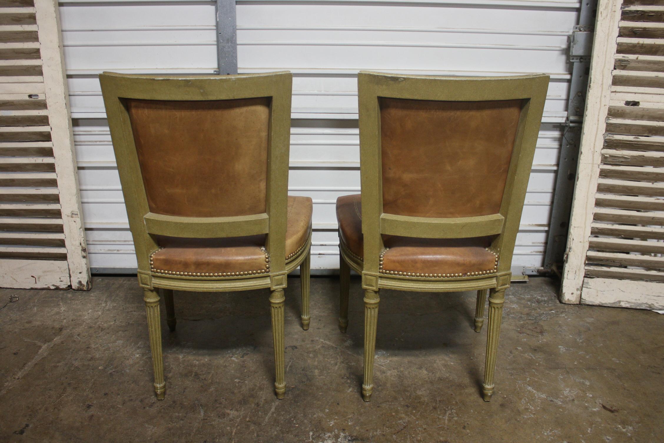 Ensemble de 6 chaises de salle à manger françaises du début du 20ème siècle signées Gouffe a Paris en vente 5