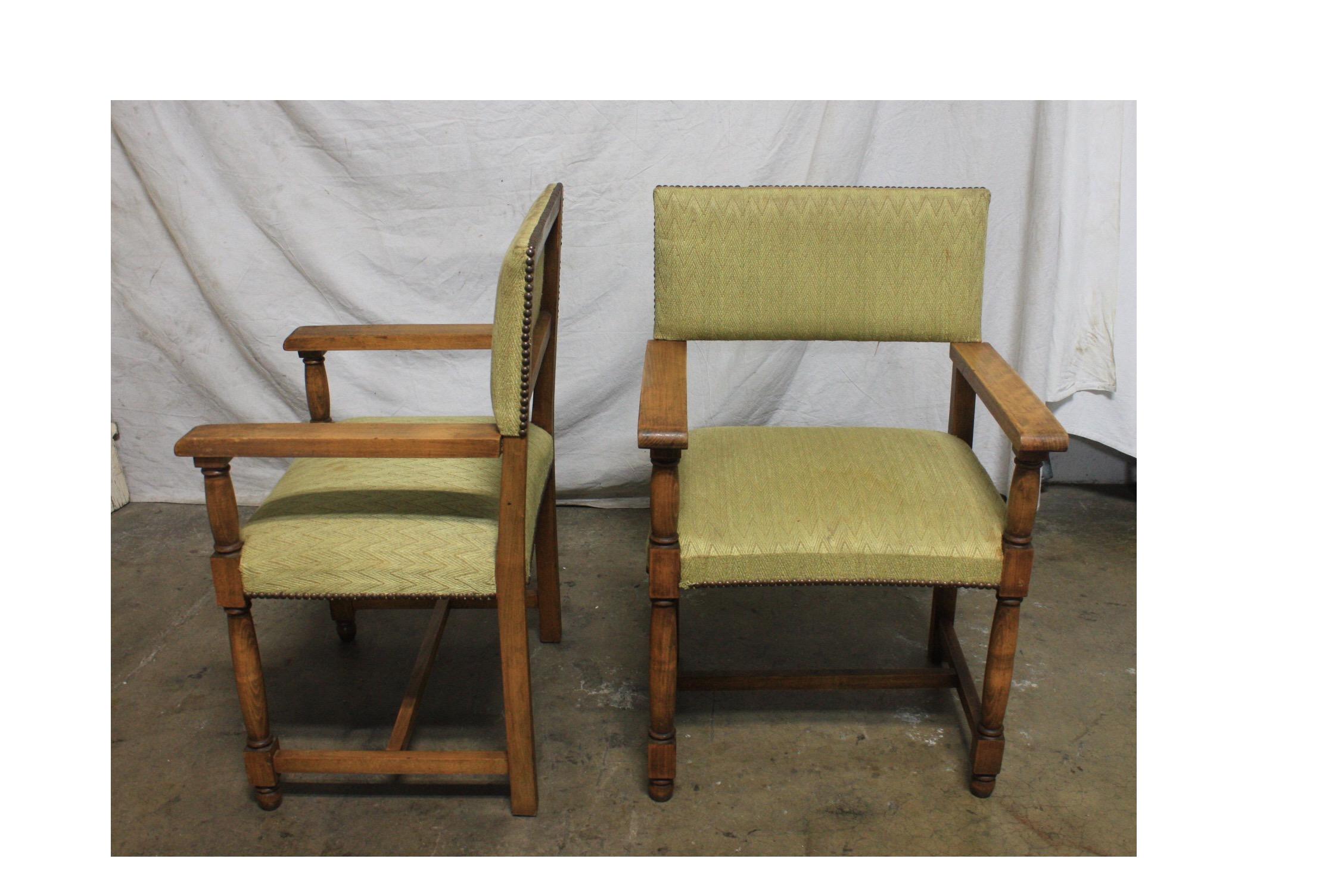 French Early 20th Century Set of Dining Chairs and Armchairs 1