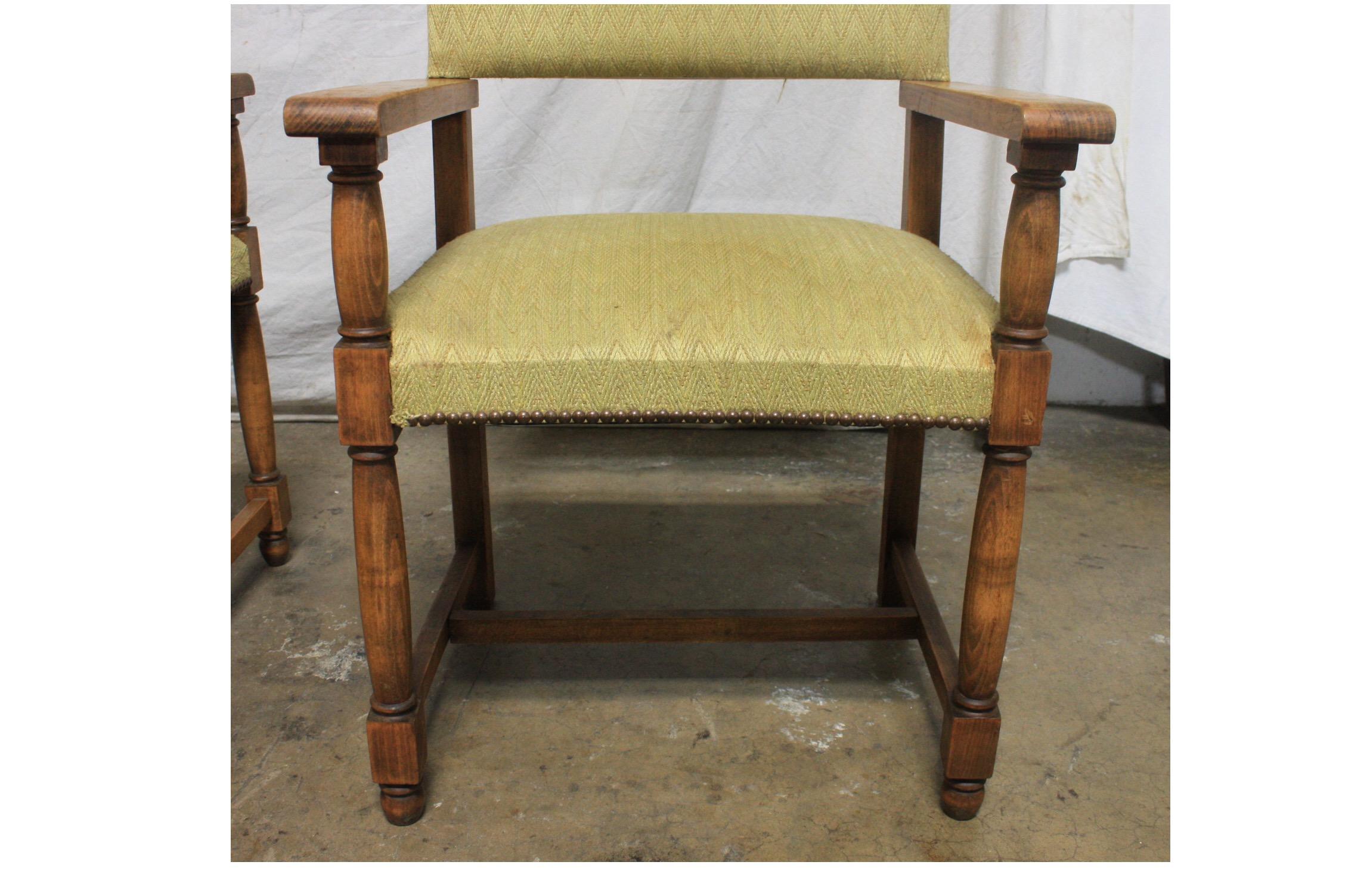French Early 20th Century Set of Dining Chairs and Armchairs 5