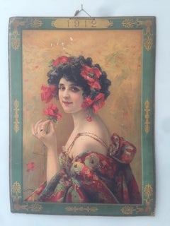 French Early 20th Century Signed Advertising Poster