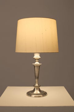 French Early 20th Century Silver Plated Riviera Hotel Table Lamp