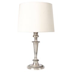 Used French Early 20th Century Silver Plated Riviera Hotel Table Lamp
