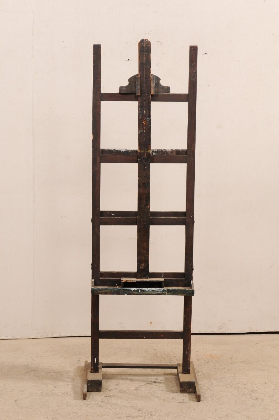 French Early 20th Century Wood Adjustable Artist Easel (Französisch)
