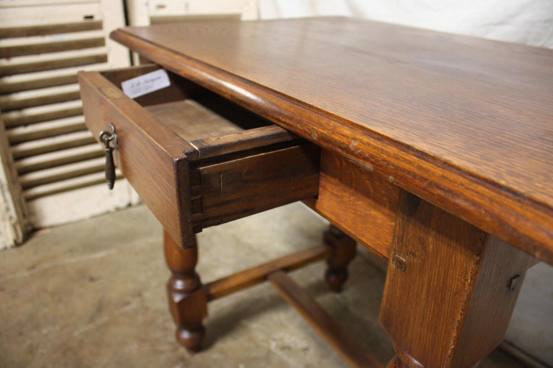 Beech French, Early 20th Century, Writing Table