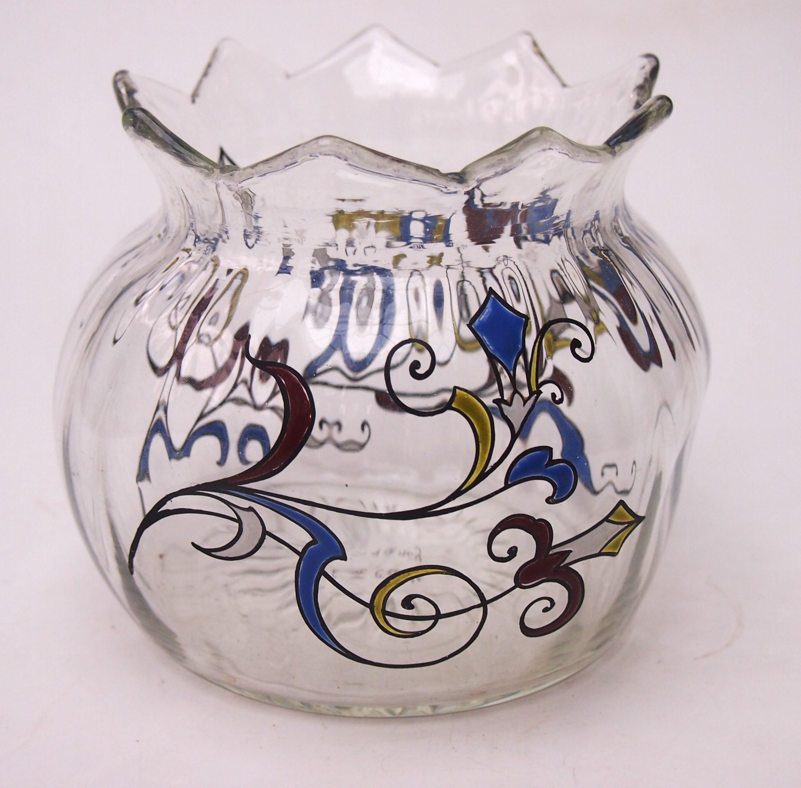 Art nouveau Vase en émail de la première période de l'Emile Galle, circa 1890 en vente