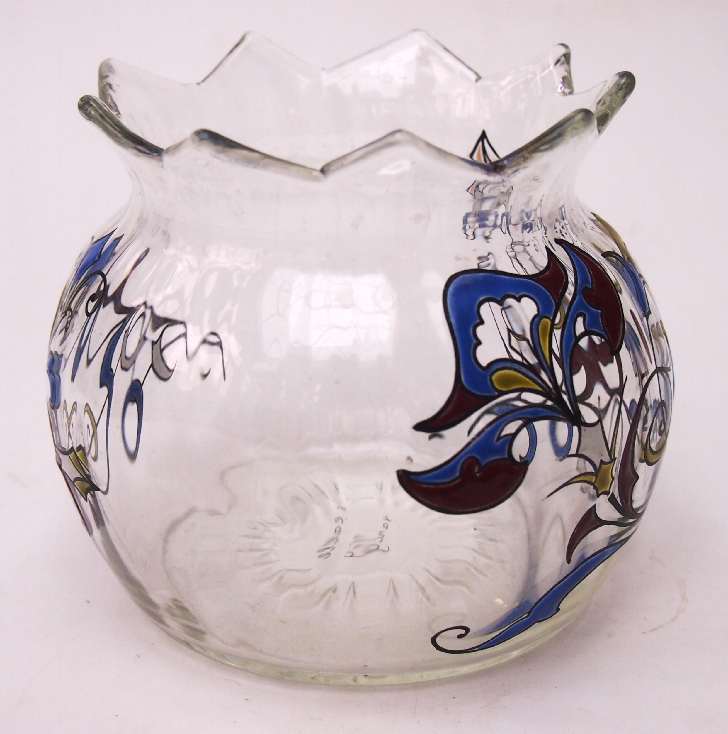 Late 19th Century French Early Art Nouveau Emile Galle First Period Enamel Vase, circa 1890 For Sale