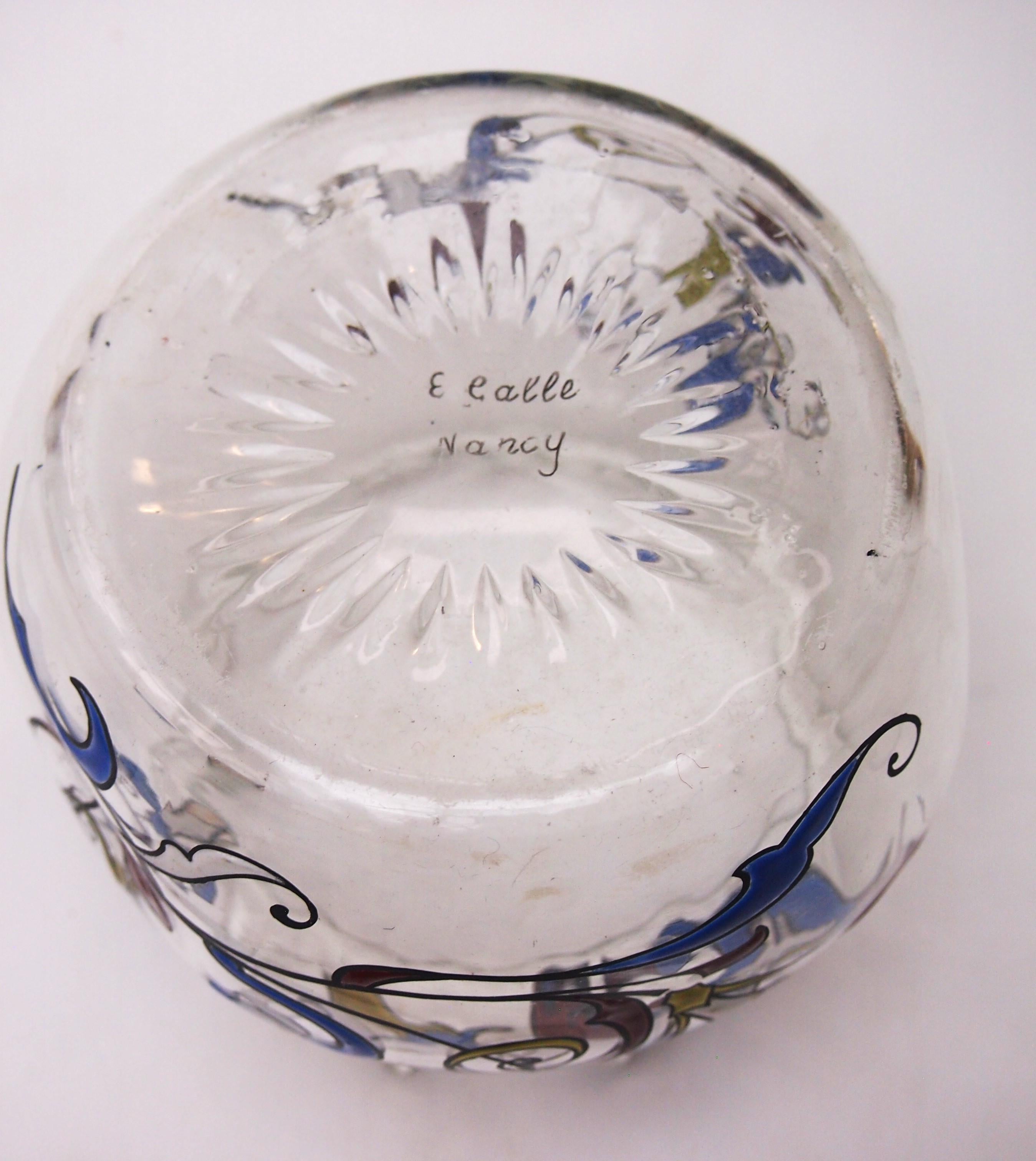 Fin du XIXe siècle Vase en émail de la première période de l'Emile Galle, circa 1890 en vente