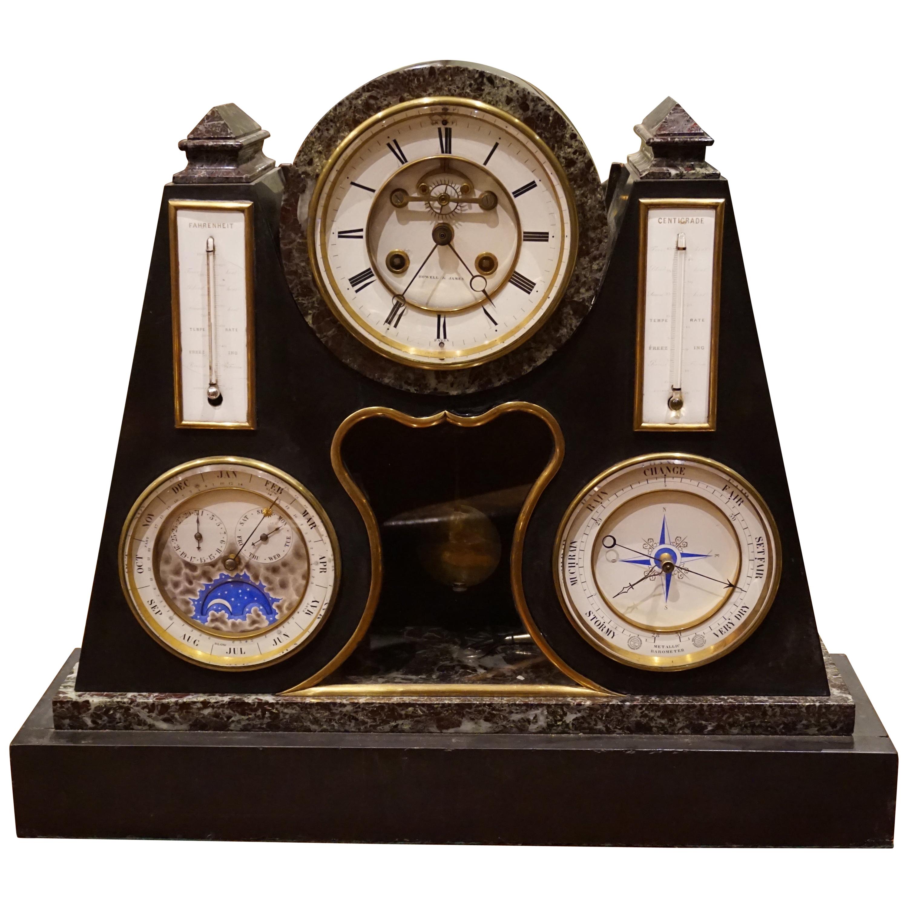 French Early Perpetual Calendar Clock