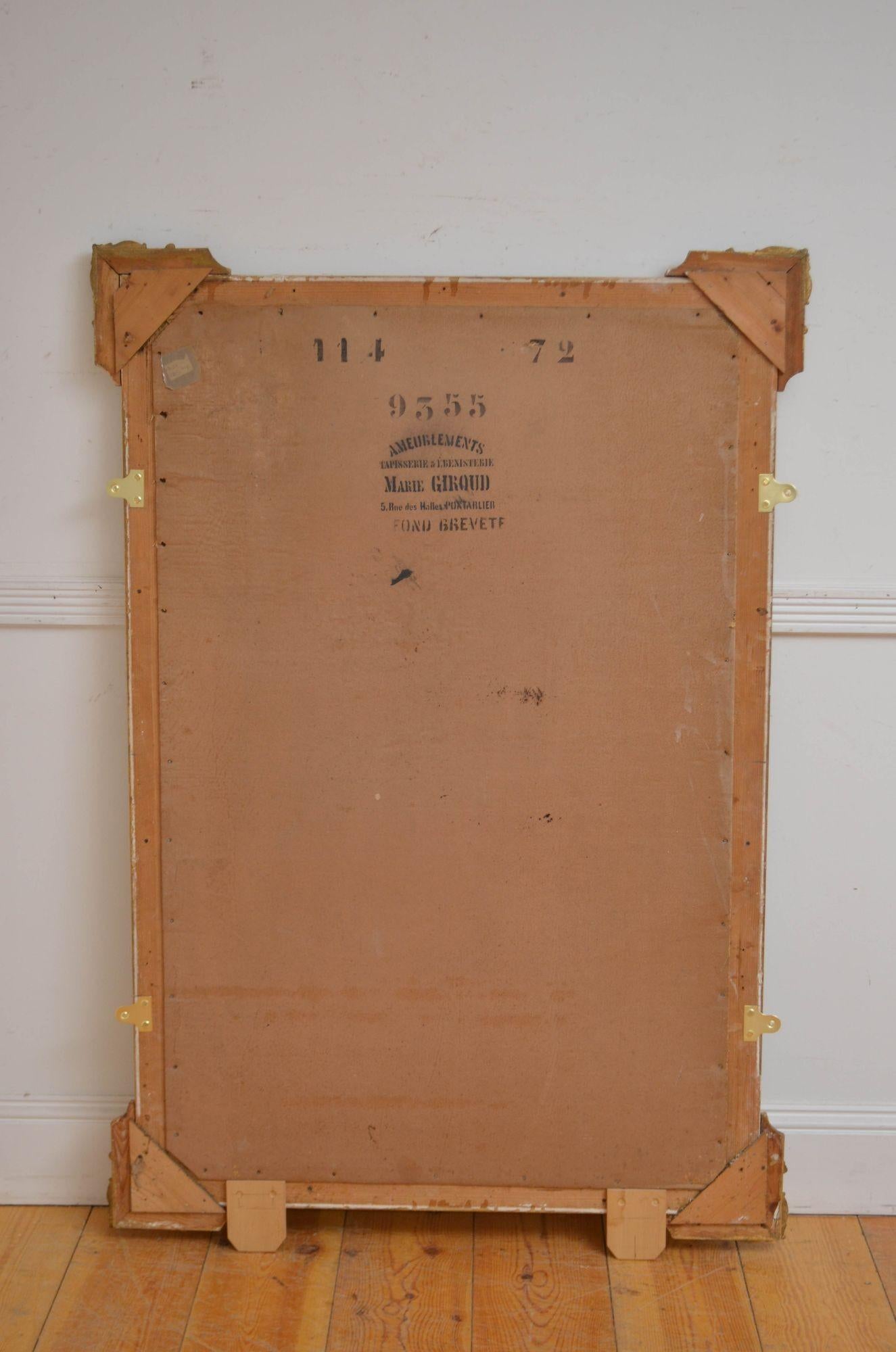 Specchio da parete dorato francese del primo Novecento H138cm in vendita 7