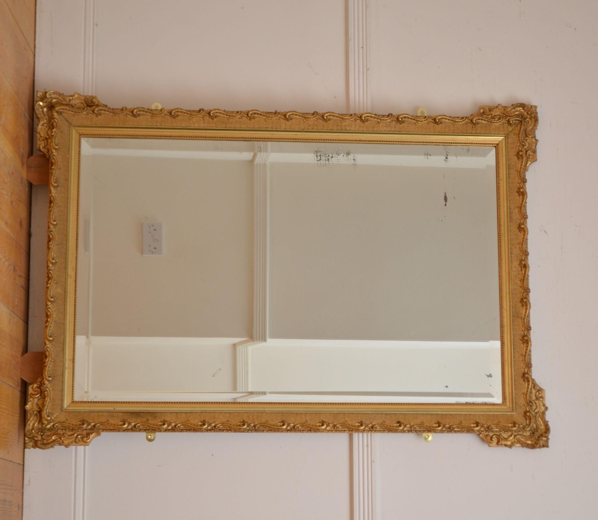 Francese Specchio da parete dorato francese del primo Novecento H138cm in vendita