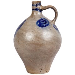 French Earthenware Cruche from Alsace Region, 1920s