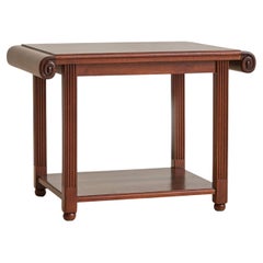 French Eastern Rosewood Side Table with Fluted Legs, 1940s