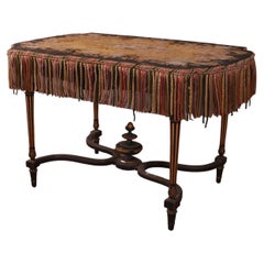 Antique French Ebonised and Gilt Center Table
