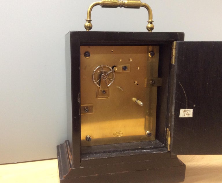 Französische Kutschen-/Manteluhr aus Ebonit von Victor:: Anathase ...